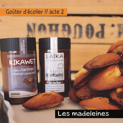 Goûter d'écolier - Madeleines coeur fondant de pâte à tartiner