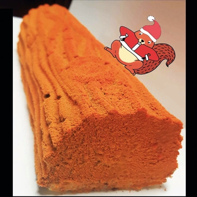Recette de bûche - Mousse chocolat noir à l'orange, biscuit speculoos crunchy et